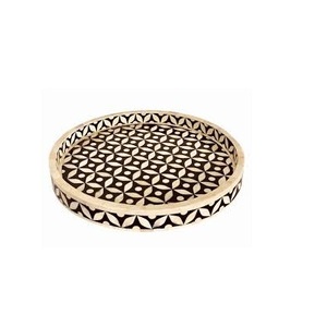 Plateau de service incrusté d'os de haute qualité pour restaurant ou décor à la maison produit de polissage à la main et meilleur design - Product Image 2