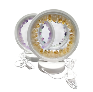 Lámpara eléctrica redonda de citrino de piedras preciosas, última luz de cristal, productos de ágata al por mayor, compra de cristales Amayra Exports India - Product Image 2