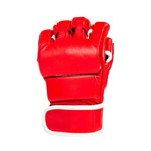 Custom Leather MMA Gloves Breathable Sustainable Training Boxing Gloves Hook Loop Closure Non-Slip for Wrist Strap - Product Image 2