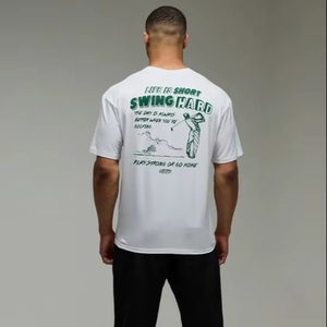 Camiseta con estampado de pantalla para hombre 2025, ropa de calle de gran tamaño, 100% algodón 240GSM, calidad de costura Premium personalizada, diseño al por mayor - Product Image 1