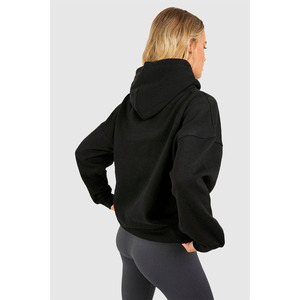 Drop Shoulder Conjunto de 2 piezas joggers pantalones Sudadera con pantalones de chándal Sudaderas con capucha en blanco de gran tamaño - Product Image 2