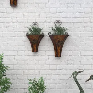 Modern Outdoor Metal Flower Pot <b>Stand</b> Cone Planter Set of 2 for Garden or Room Decoration New Condition Live Design - Product Image 6
