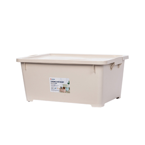 5328 Rectangular Storage Container <b>Soft</b>-Colored Plastic <b>Box</b> with Lid, Cute and Practical Organizer for Any Room. - Product Image 1