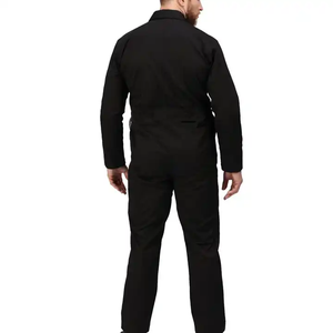Uniforme de vêtements de travail industriels à coutures durables respirantes en coton noir vente en gros combinaisons de protection personnalisées OEM - Product Image 2