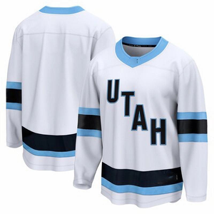 Maillot de Hockey sur Glace Noir Personnalisé à Rayures Bleues Uniforme d'Équipe Conception de Lettre Diagonale Sublimation Personnalisée 100% Hockey Polyester - Product Image 5