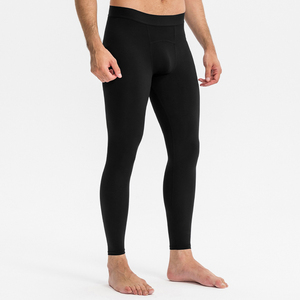 Men's Yoga Set High Quality Breathable Quickdry Spandex/Polyester Fitness Wear Elastic Waistaband Tights With Long SleevesShirt - Product Image 4