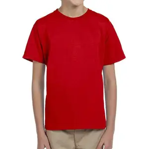 Plain Round Neck Export Quality Tees Basic Color Casual Wholesale 2023 Cotton Red Tee Shirts