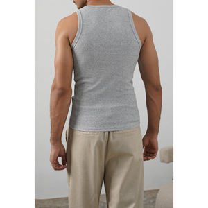 Camiseta sin mangas de verano de alta calidad para hombre, sin mangas, gimnasio, Fitness para hombre, chaleco de culturismo sólido, diseño para hombre, tu propio diseño personalizado - Product Image 2