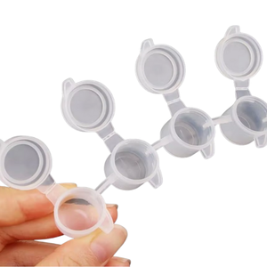 Pot de peinture en plastique transparent à 6 compartiments de 4 ml, mini-récipient pour peinture acrylique, aquarelle, usage artistique, vente en gros - Product Image 1