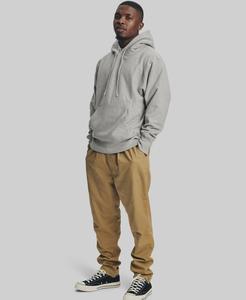 Sweat à capuche en tissage inversé vierge pour hommes, point de contraste personnalisé, polaire de coton réversible - Product Image 5