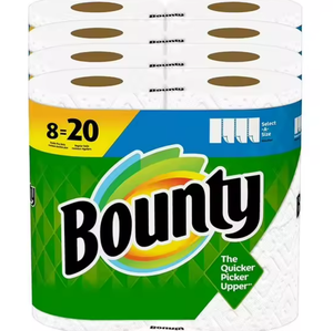 Best Price on Bountys Original Size 2-Ply Paper Towels White 8 Rolls | 20 Regulars Rolls Factory Sealed - Product Image 1