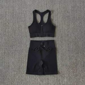 Ropa de Yoga Chaleco de gimnasio Pantalones de yoga Crop Tops Deportes Manga larga Pantalones cortos de fitness Ropa deportiva Conjuntos de yoga Leggings para mujeres - Product Image 5