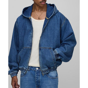 แจ็กเก็ตยีนส์ฟอกสีทึบของผู้ชายแจ็กเก็ตยีนส์ลำลองแฟชั่นสำหรับสวมใส่ทุกวัน - Product Image 1