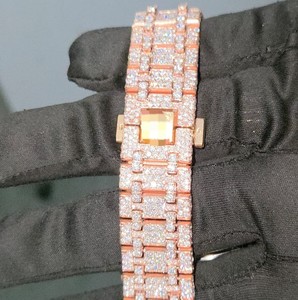 Montre analogique en acier inoxydable Hip Hop Bling Diamond Miyota pour homme, luxe argenté, sertie de diamants, quartz, tendance, vente flash - Product Image 4