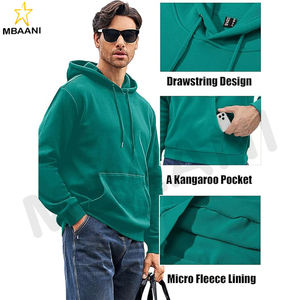 เสื้อฮู้ดดี้สีเขียวมรกตสำหรับผู้ชายและผู้หญิง - Product Image 4