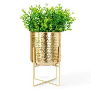 Direct Factory Supply Antique Style Metal Planter <b>Vase</b> Classic Elegance <b>Engraved</b> Iron Available in Bulk Quantity From India - Product Image 1