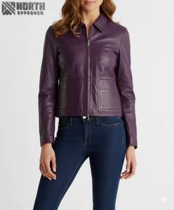 Chaquetas de Cuero para Mujer al por Mayor 2025, Tejidas, de Lona, Transpirables, de Alta Calidad, Ropa de Invierno Personalizada - Product Image 1