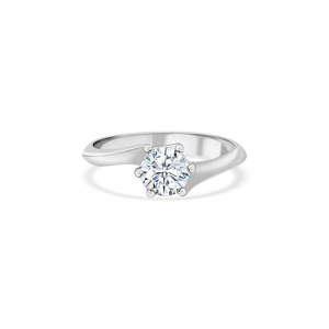 Bague élégante en argent sterling 925 avec diamant américain de qualité AAA de 2 carats avec bande de réglage à six griffes élégante pour femme - Product Image 1