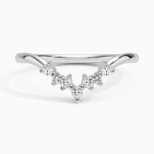 Deslumbrante anillo de diseño curvo con juego de diamantes de moissanita en plata de ley 925 Premium para la elegancia diaria - Product Image 1