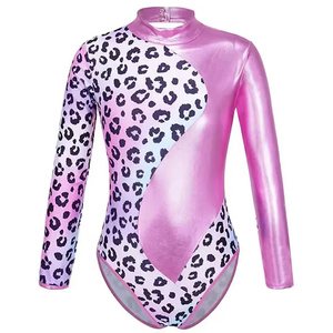Precio bajo Chica Manga larga Sublimación Imprimir Danza Deportes Entrenamiento sexy Ropa de baile Ballet Gimnasia Leotardos - Product Image 3