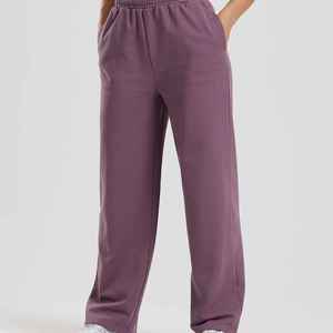 Joggers de pierna recta para mujer, morados, Vintage, de calidad superior, pantalones de chándal de tacto suave para mujer, pantalones y pantalones para mujer - Product Image 1