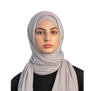 ขายร้อนธรรมดาออกแบบ Cloud Jet ผ้าฝ้ายสีดําโพลีเอสเตอร์หญิงอิสลามทุกฤดูกาลทันทีฟรีขนาด TAKVA อินฟินิตี้ชุดฮิญาบ - Product Image 6