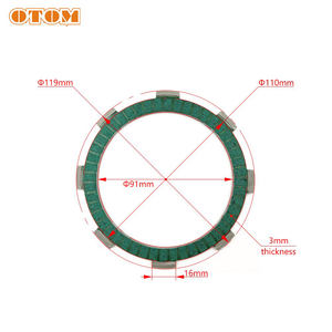OTOM-placas de fricción de embrague de disco de embrague, a base de papel, para motor <span class=keywords><strong>HONDA</strong></span> CB <span class=keywords><strong>CG</strong></span> 125 <span class=keywords><strong>150</strong></span> 250 ZONGSHEN LONCIN 125-250cc - Product Image 2