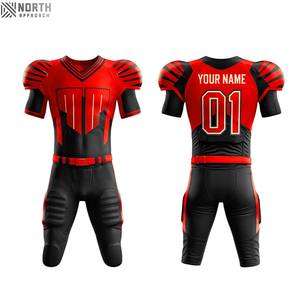 Uniforme de entrenamiento de fútbol americano transpirable de manga corta personalizable, kits de fútbol de alta calidad, uniforme de fútbol para hombre - Product Image 1