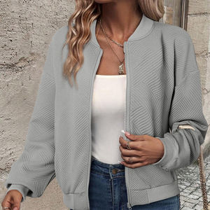 Chaqueta Bomber con Cremallera para Mujer, Ropa de Exterior, Nueva Llegada, Precio Bajo, Alta Calidad, Chaqueta Bomber para Chicas - Product Image 3