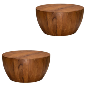 Mesa de centro redonda de madera para interior y exterior, muebles de alta calidad a precio mayorista - Product Image 2