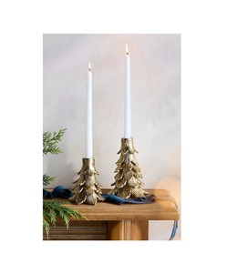 Solid metal brass candle holder with ethnic inspiration for enhancing boho or vintage home <b>aesthetics</b> - Product Image 3