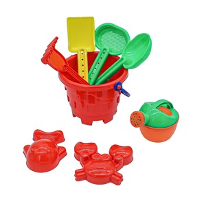 Venta al por mayor diversión llena niños verano playa juguete conjunto plástico regadera cubo pala moldes OEM aceptado - Product Image 1