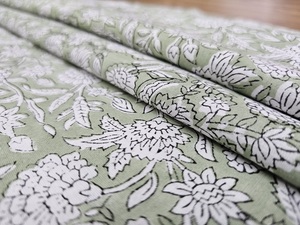 Tela étnica de diseño Floral Sanganeri, tela estampada a mano de algodón para tela multiusos para bolsa de ropa y decoración - Product Image 3