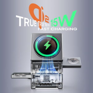 Zeehoo-cubetrick X stasiun pengisian daya nirkabel 3-in-1 Versi Sam-colokan AS - Product Image 3