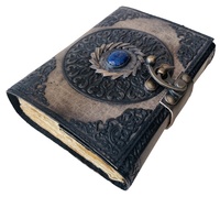 Cuaderno diario de cuero hecho a mano indio diseño tradicional piedra Cierre de Metal meditación autocuidado Opción de regalo logotipo personalizado