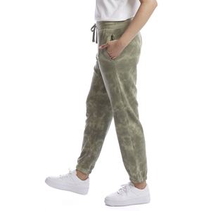 กางเกงวอร์มผ้าฟลีซหนาน้ำหนักเบา ซักย้อมสไตล์วินเทจ สำหรับผู้หญิง ผ้าฝ้าย 100% 440gsm ไซส์พลัส ทรงตรง ขากว้าง - Product Image 1