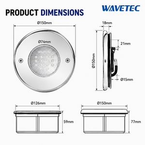 Luz LED para Piscina, Spa, Fuente, Parque Acuático, Iluminación para Elementos Acuáticos Exteriores - Product Image 3