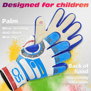 Gants de gardien de but en cuir avec logo personnalisé de haute qualité pour enfants équipement de sport de plein air respirant - Product Image 3