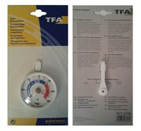Termómetro de Plástico para Refrigerador TFA Dostmann, Controlador de Temperatura para Almacenamiento en Frío, Modelo K129.024