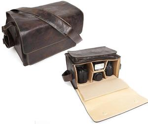 Bolsa de Cámara Protectora Portátil de Cuero Genuino Negro Clásico para Hombres y Mujeres para Viajes y Sesiones de Estudio - Product Image 2