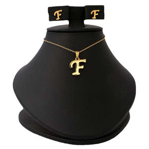 Set de Medallones Alfabéticos para Mujer - Dorado - Product Image 1