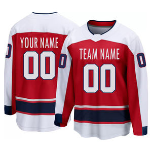 ทีม OEM ปรับแต่งได้เสื้อฮ็อกกี้น้ำแข็งสำหรับผู้ชาย100% ผู้ใหญ่ผ้าโพลีเอสเตอร์สวมใส่สบายทนทานสไตล์ใหม่ออกแบบปักได้อย่างรวดเร็ว - Product Image 4