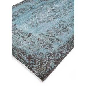 Alfombra de Lana Anudada a Mano con Diseño Floral Azul Vintage, Rectangular, para Pasillo o Sala de Estar, Modelo Pae-1457 - Product Image 2