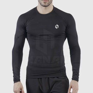 Camisa de compresión para hombre con manga larga Logotipo personalizable Ropa de gimnasio transpirable-Venta al por mayor - Product Image 3