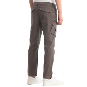 Personalizado mezcla de algodón cremallera regular hombres frente plano relajado gris Cargo Jeans pantalones Demin Twill Chino chándales pantalones proveedor - Product Image 2