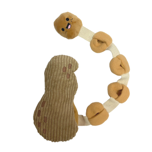 Jouet à mâcher pour chien en peluche grinçant en forme de pois Caractéristiques de cache-cache pour le confort et le plaisir des animaux de compagnie - Product Image 2