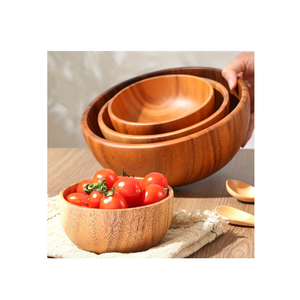 Cuencos de madera y coco con logotipo personalizado | Vajilla de madera de acacia ecológica hecha a mano - Product Image 6