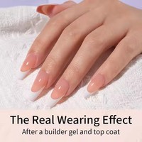 Faux Ongles en Gel Souple Rose Nude Amande 270 Pièces, Pointes Blanches Françaises, Faits Main en PMMA, à Presser, Vente en Gros, Marque Privée