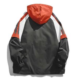 Veste coupe-vent à capuche pour hommes, logo personnalisé, respirante, grande taille, été, sports de plein air, course à pied avec fermeture éclair, polyester et nylon imperméable - Product Image 4