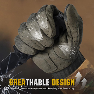 Guantes de Trabajo de Diseño Moderno y Alta Calidad de Fabricación OEM, Guantes de Seguridad Mecánicos de Cuero Sintético - Product Image 5